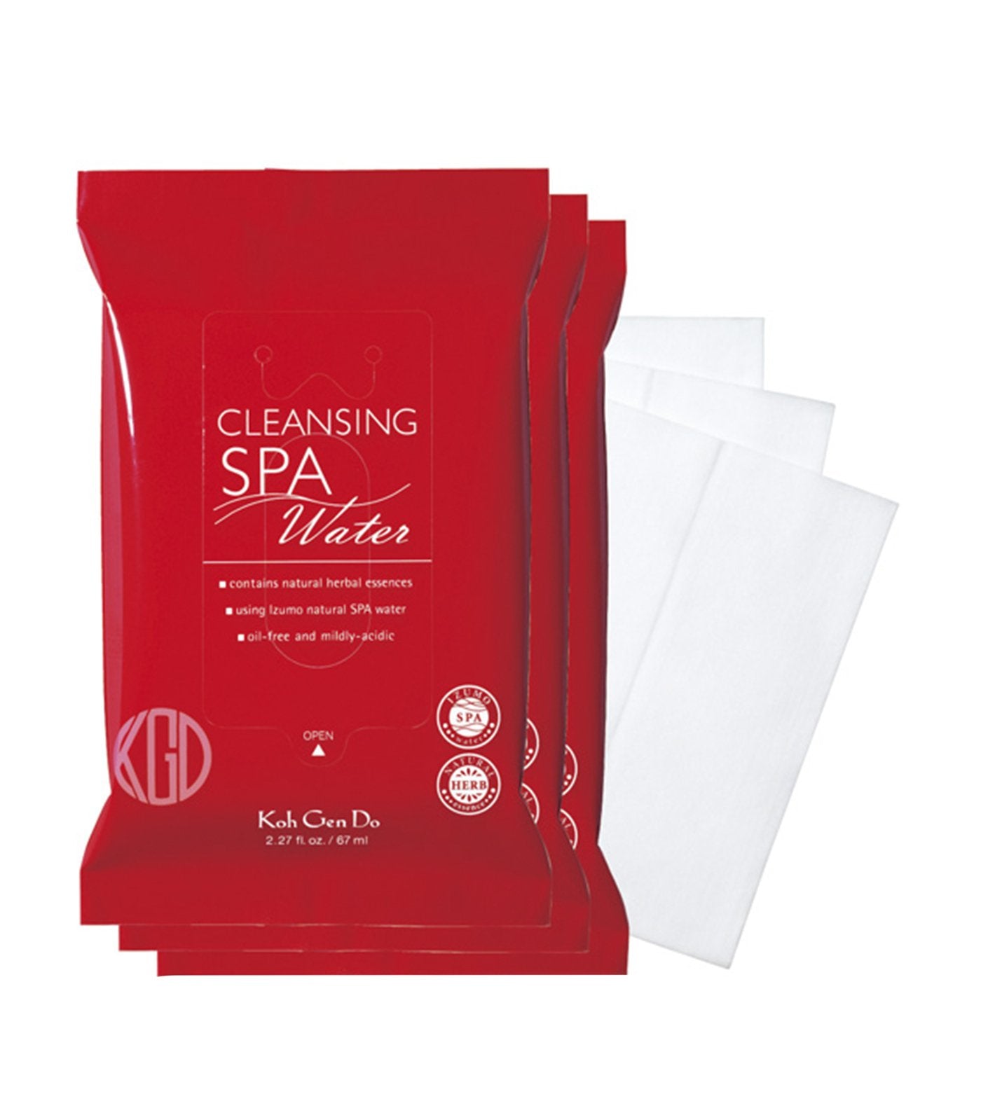kohgendo 3-pack cleansing water cloth