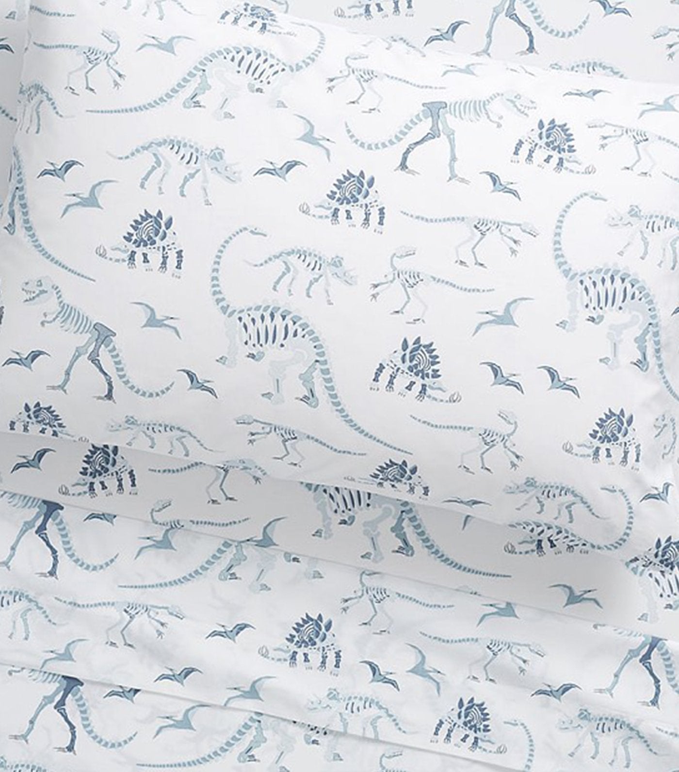 pottery barn kids dino bones glow-in-the-dark sheet set - twin