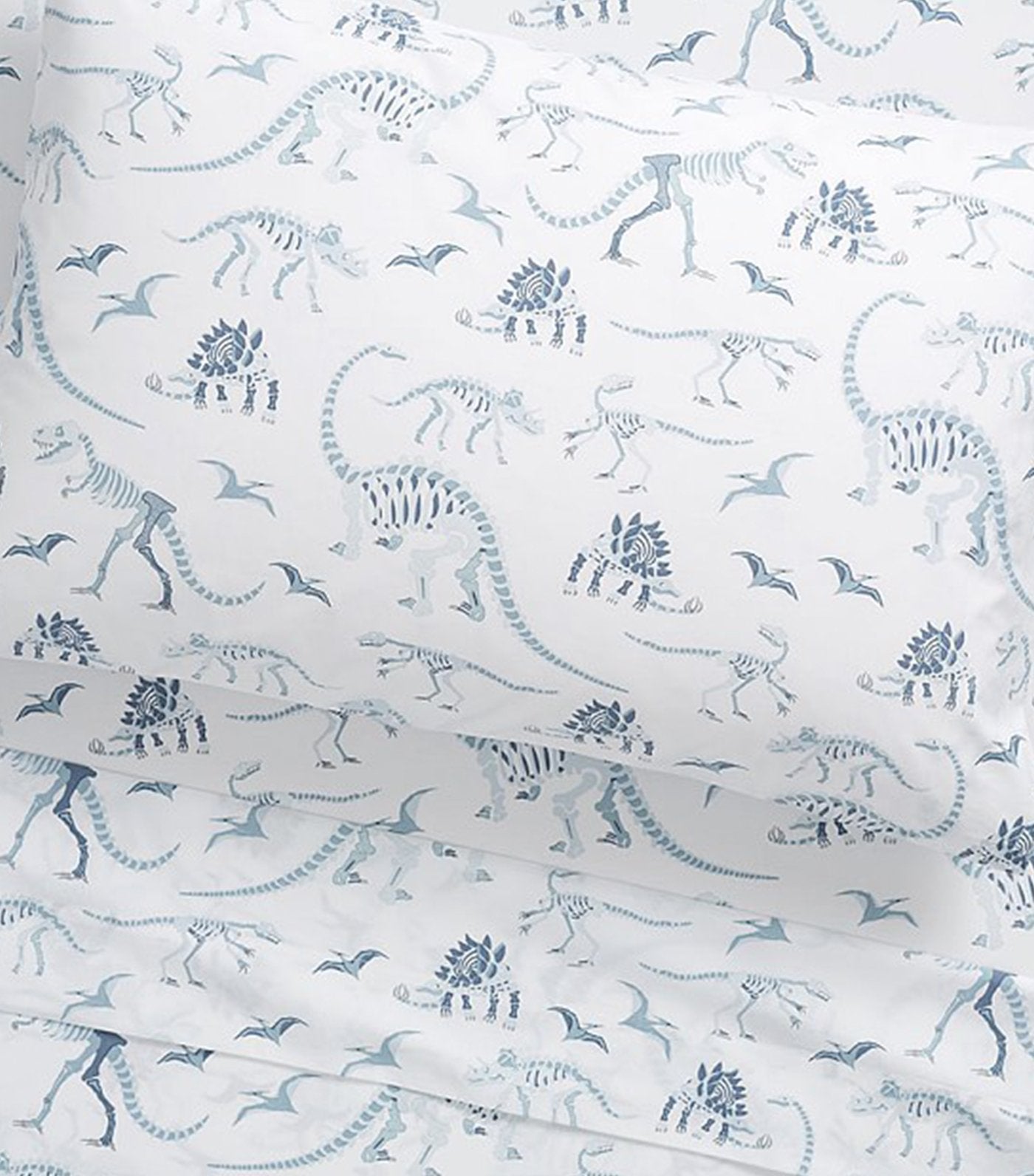 pottery barn kids dino bones glow-in-the-dark pillow case