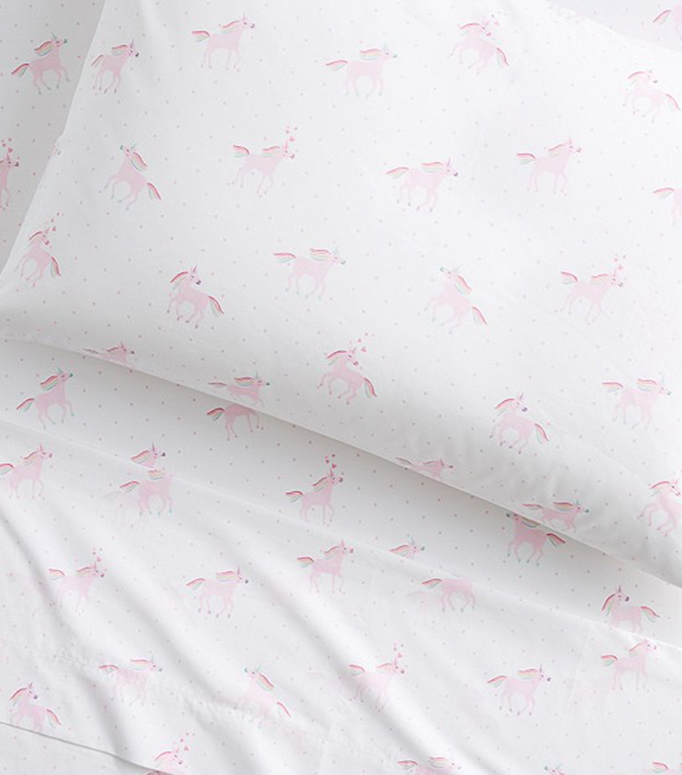 pottery barn kids unicorn rainbow sheet set - twin