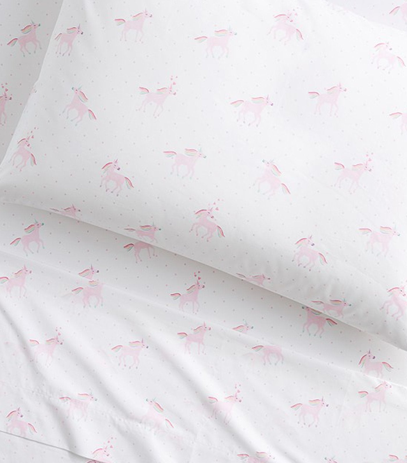 pottery barn kids unicorn rainbow pillow case