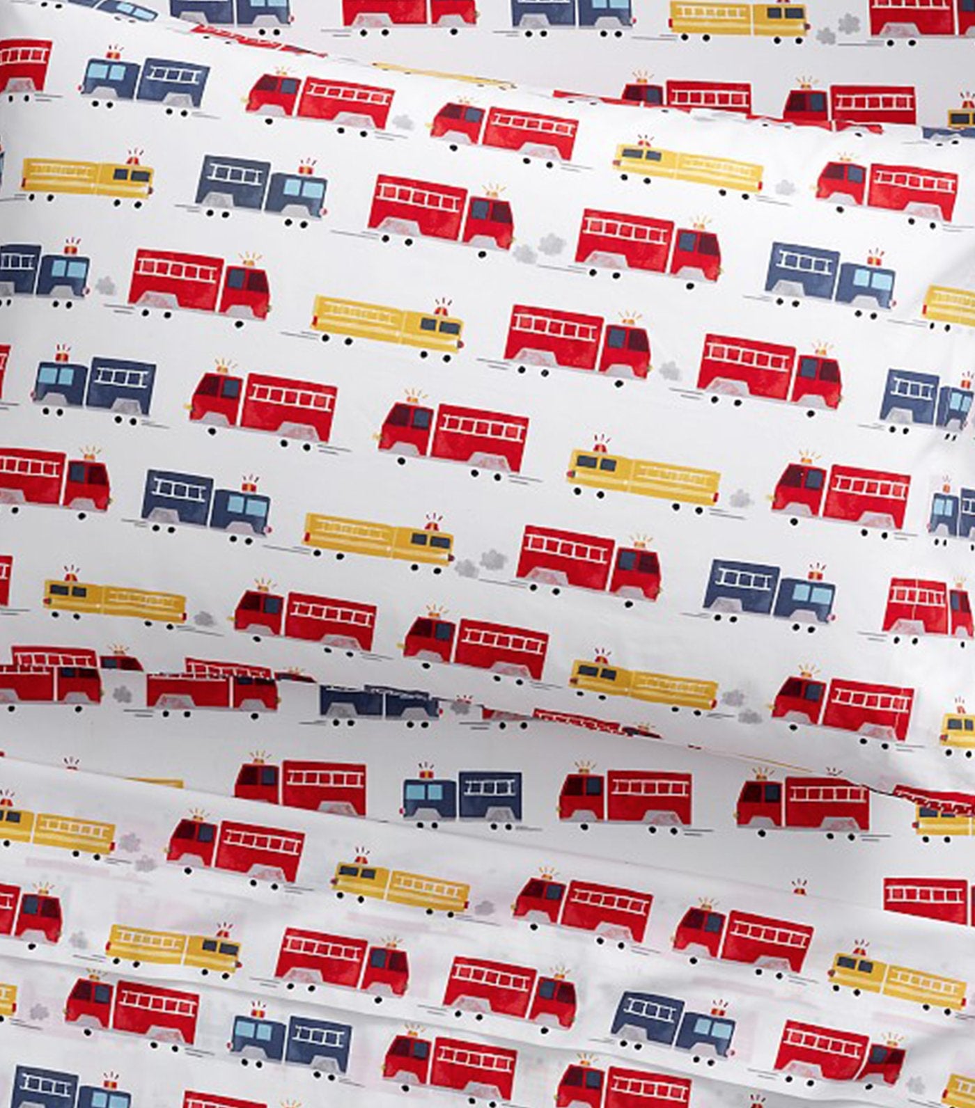 pottery barn kids wyatt firetruck pillow case