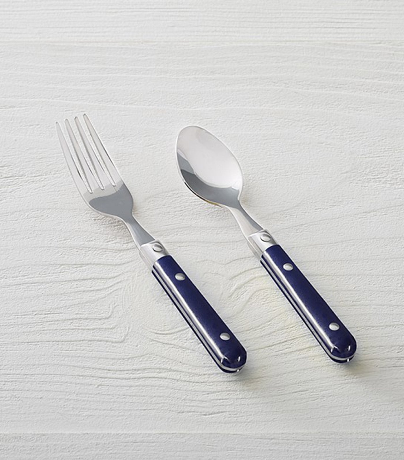 pottery barn kids navy riveted kids utensils 