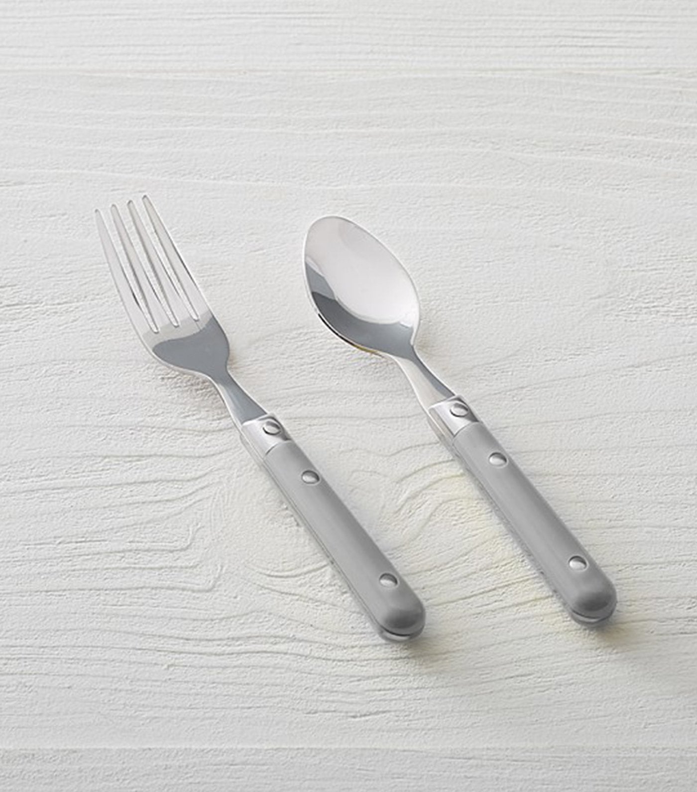 pottery barn kids gray riveted kids utensils 