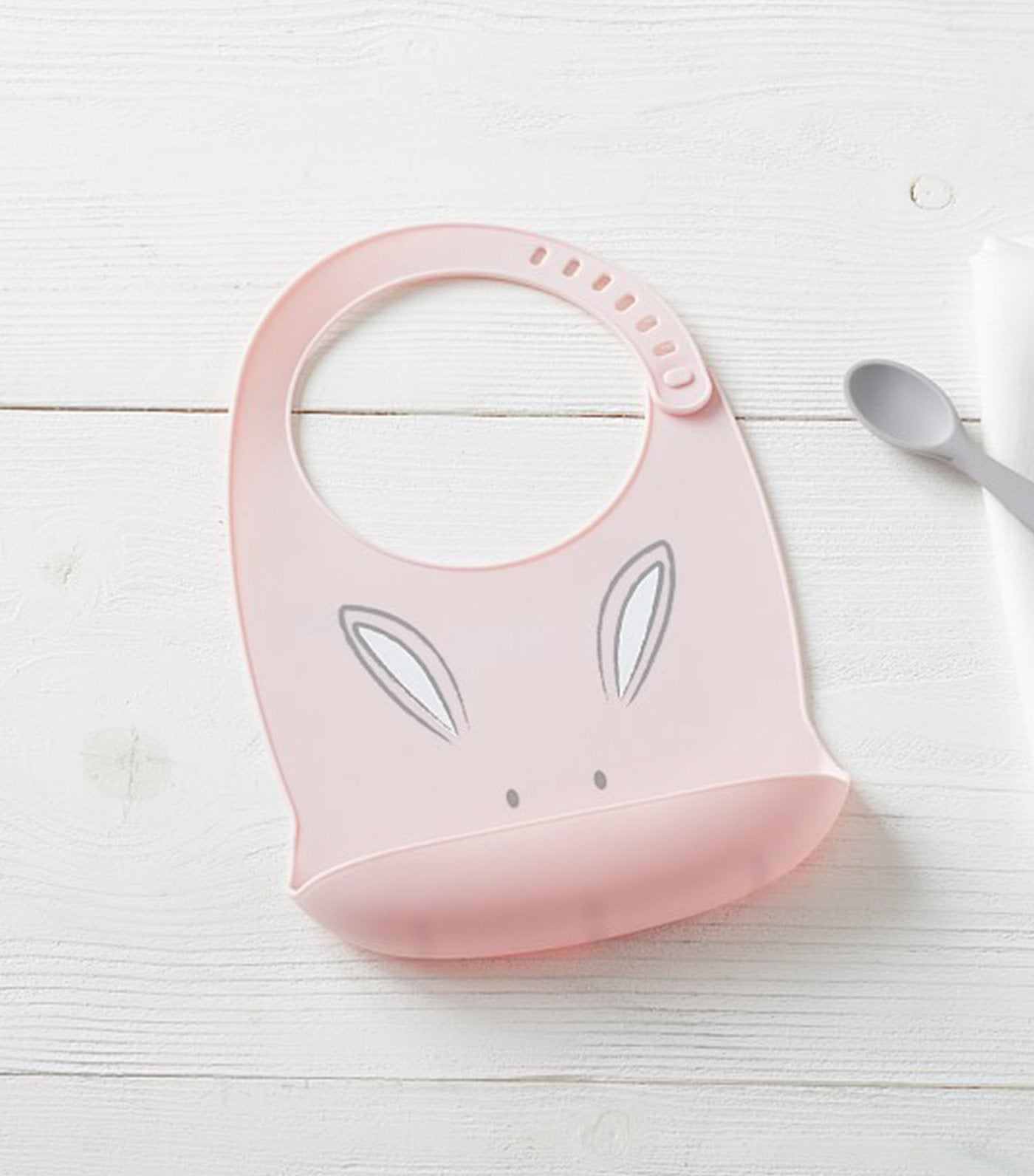 pottery barn kids silicone baby bib - bunny