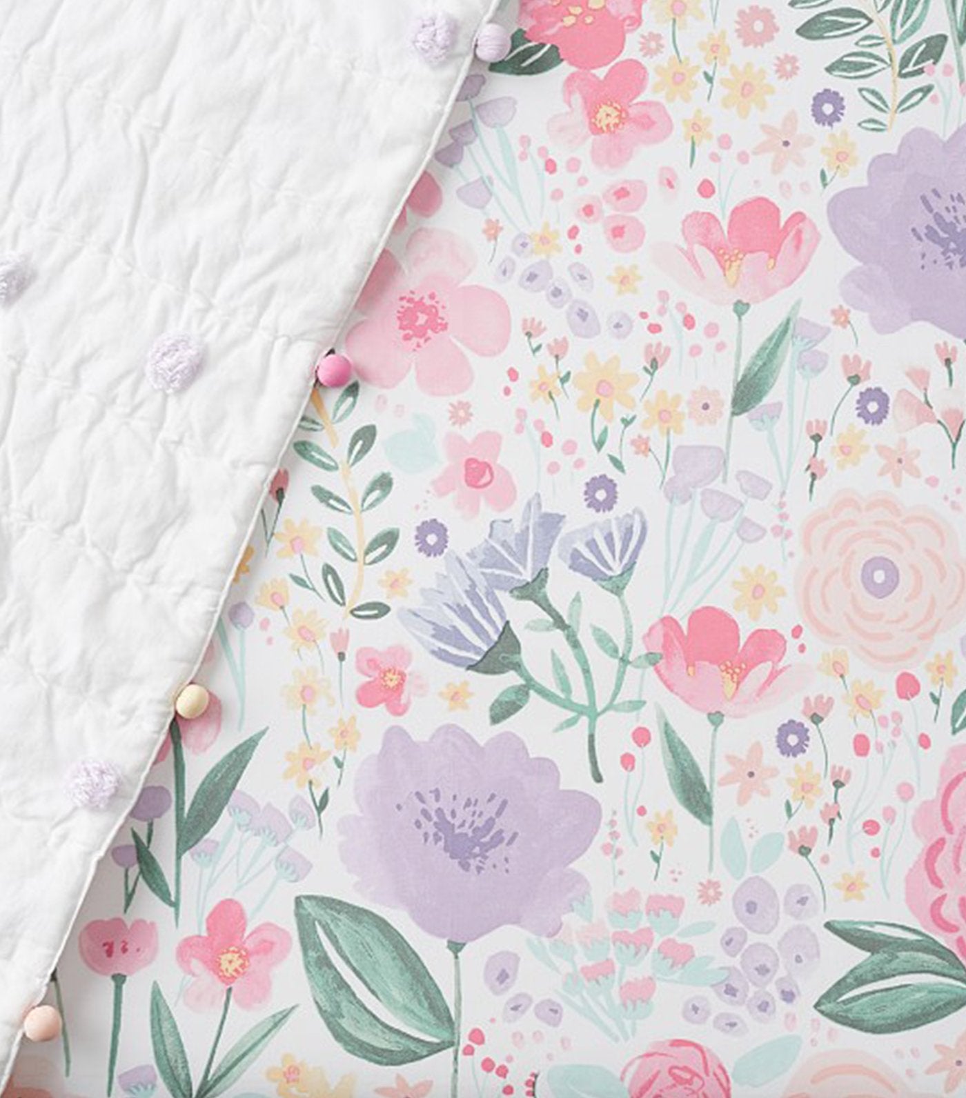 pottery barn kids organic flora fitted crib sheet