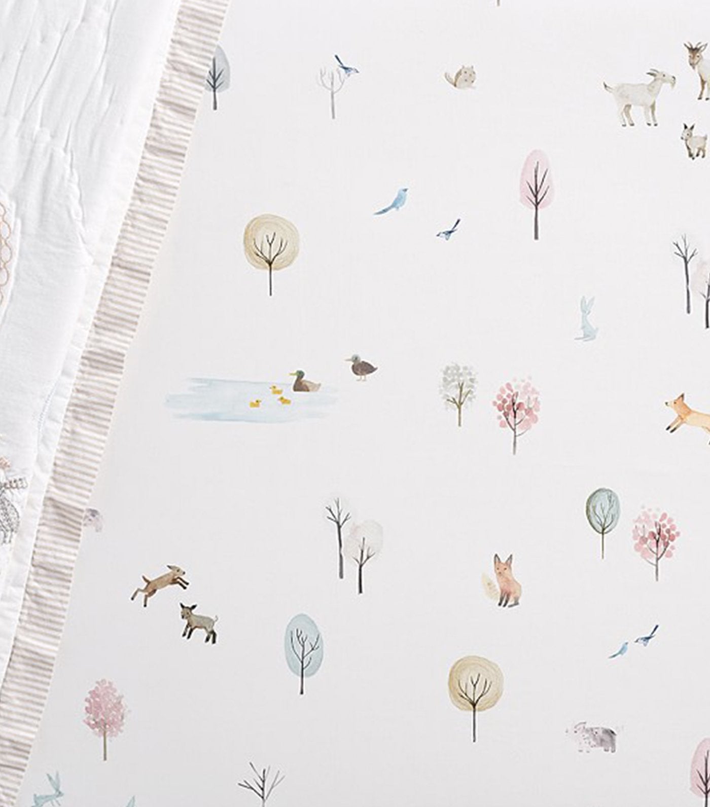 pottery barn kids organic dakota woodland fitted crib sheet