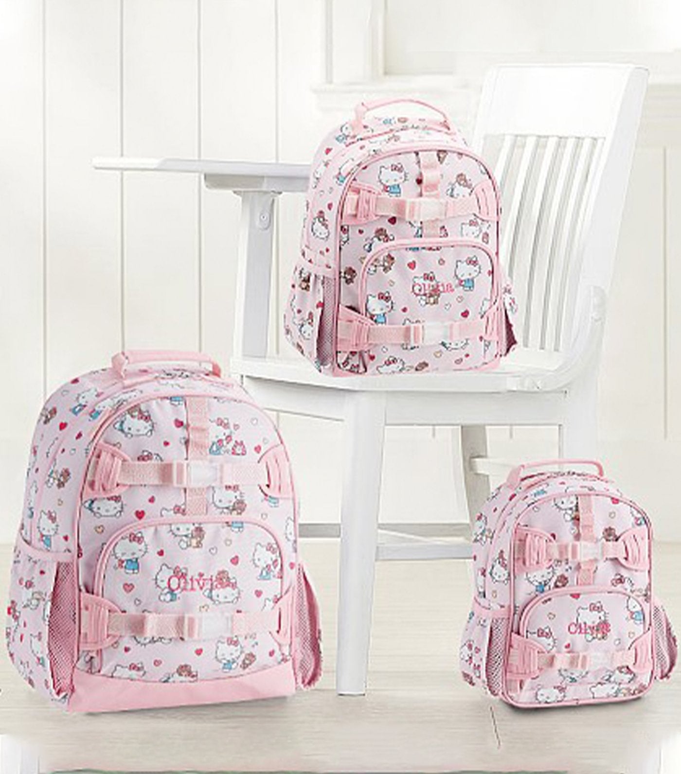 pottery barn kids mackenzie hello kitty hearts backpack large