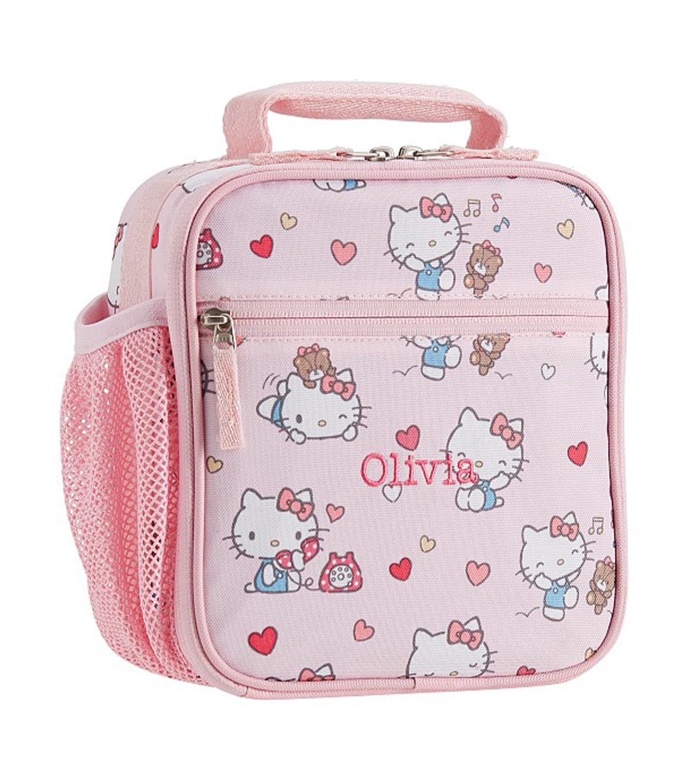 pottery barn kids mackenzie hello kitty hearts classic lunch bag