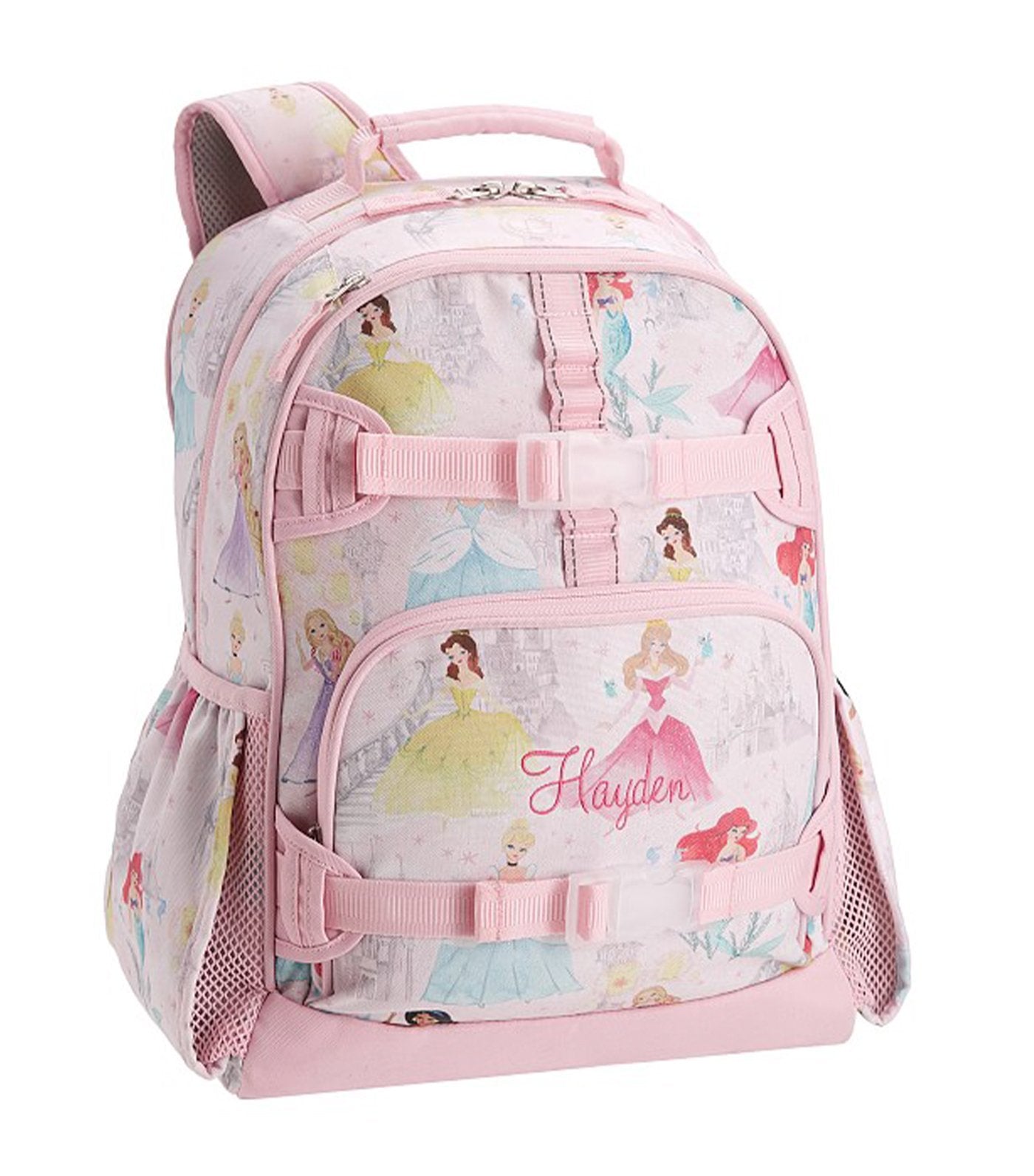pottery barn kids mackenzie disney princess castle shimmer backpack