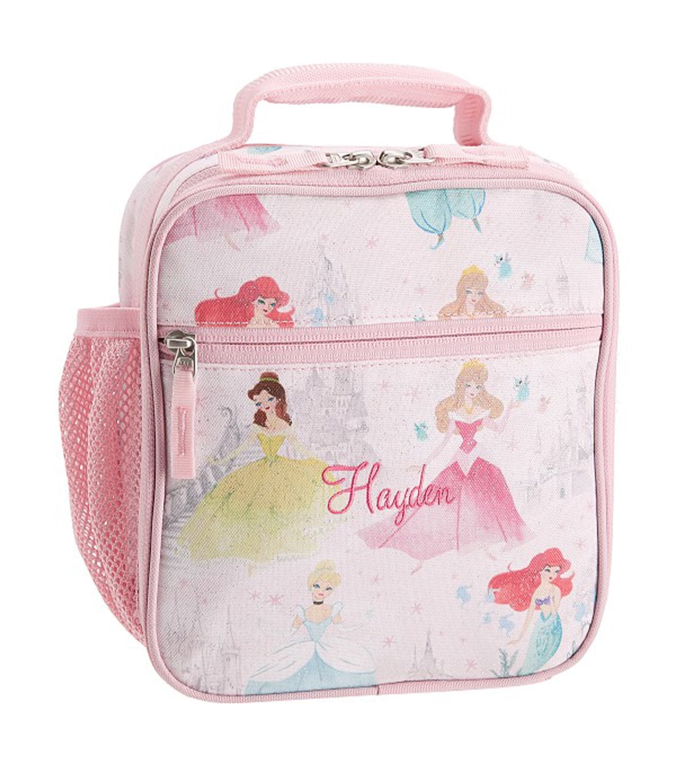 pottery barn kids mackenzie disney princess castle shimmer classic lunch bag