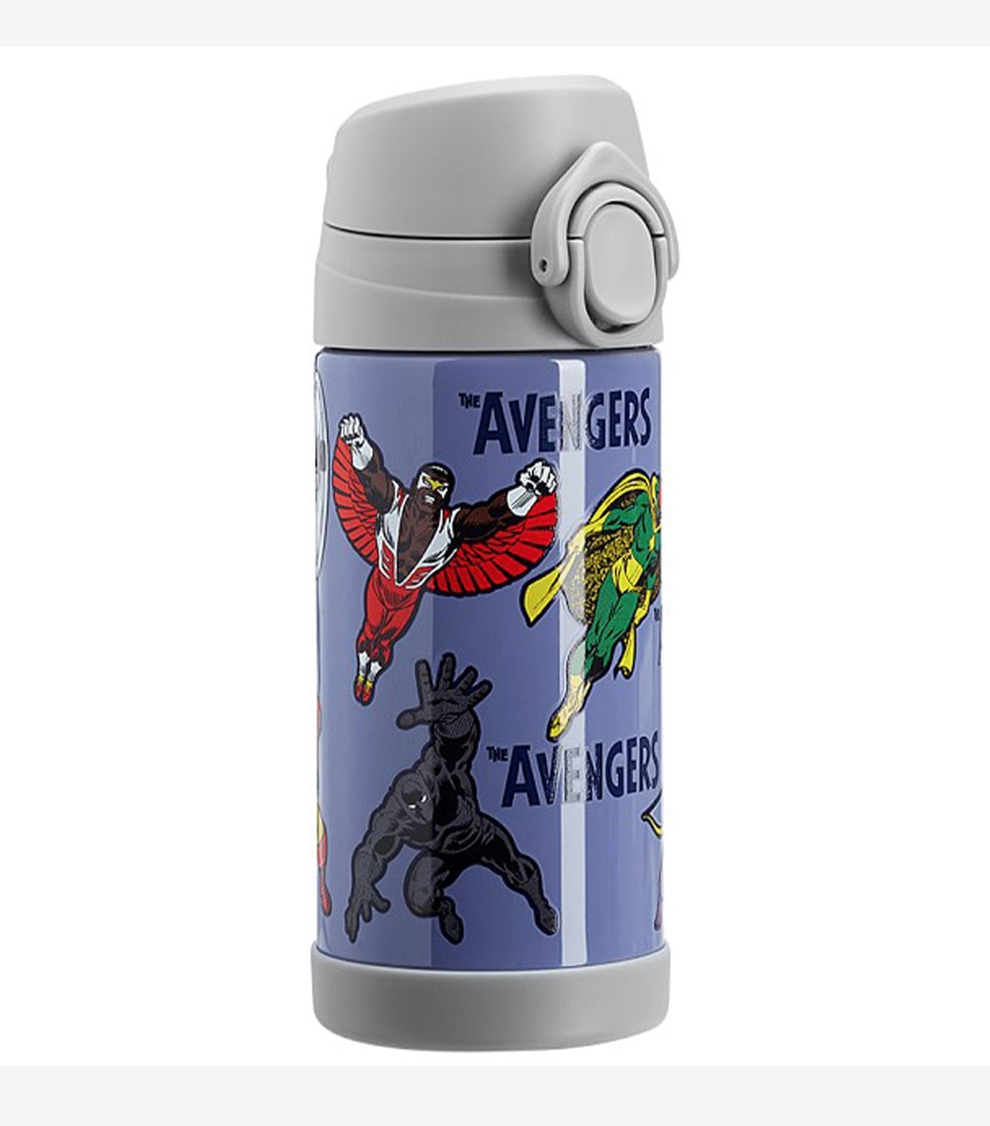pottery barn kids navy mackenzie marvel avengers glow-in-the-dark regular water bottle 