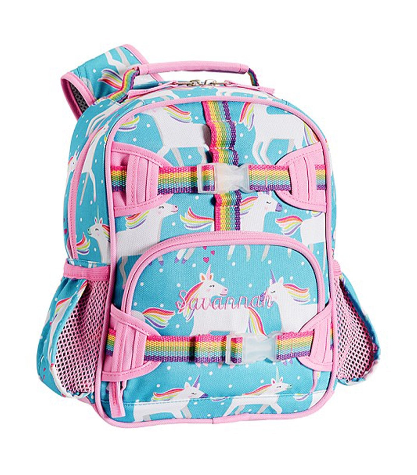 pottery barn kids aqua mackenzie unicorn parade backpack mini