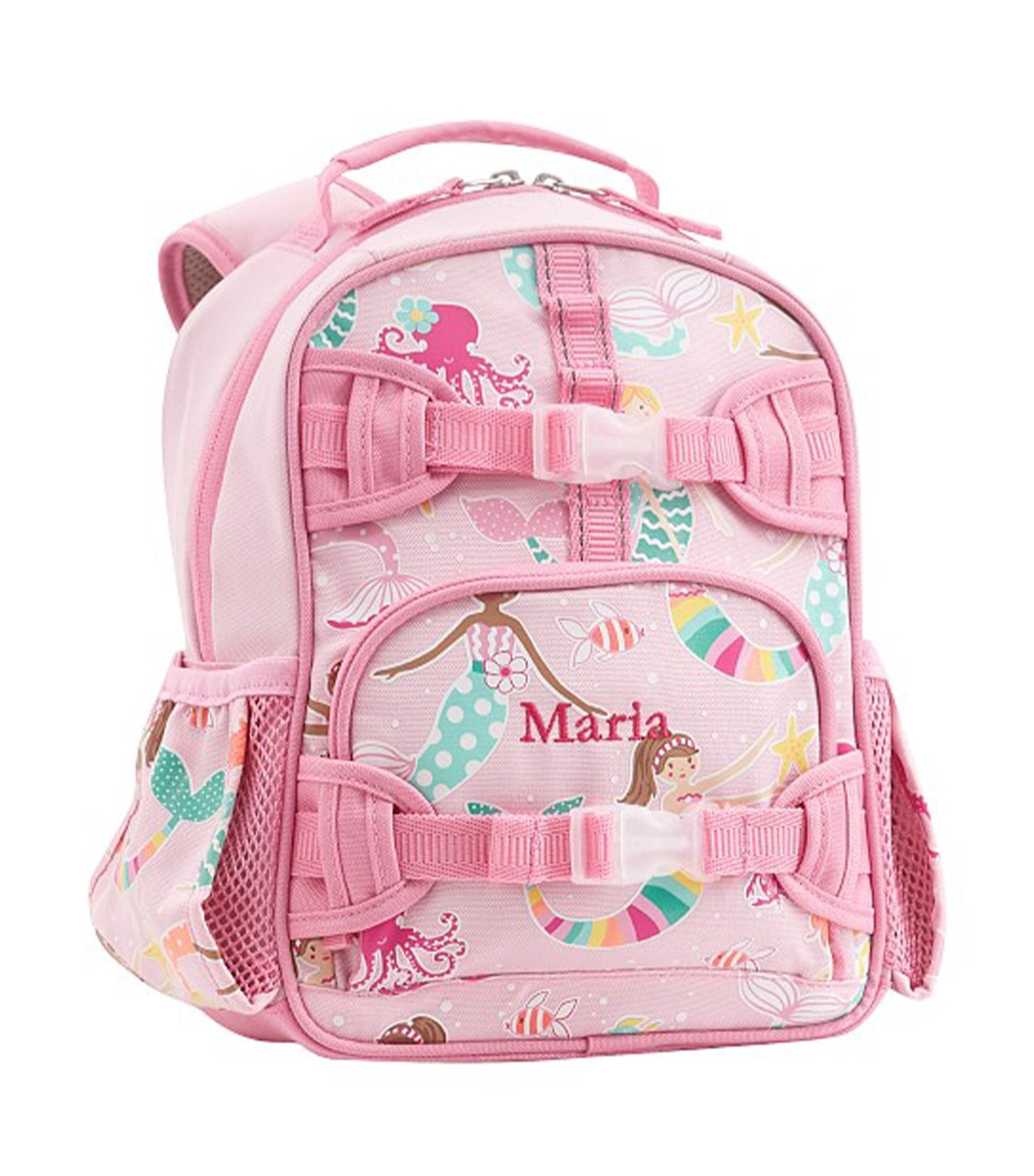 pottery barn kids pink mackenzie mermaid friends glow-in-the-dark backpack mini