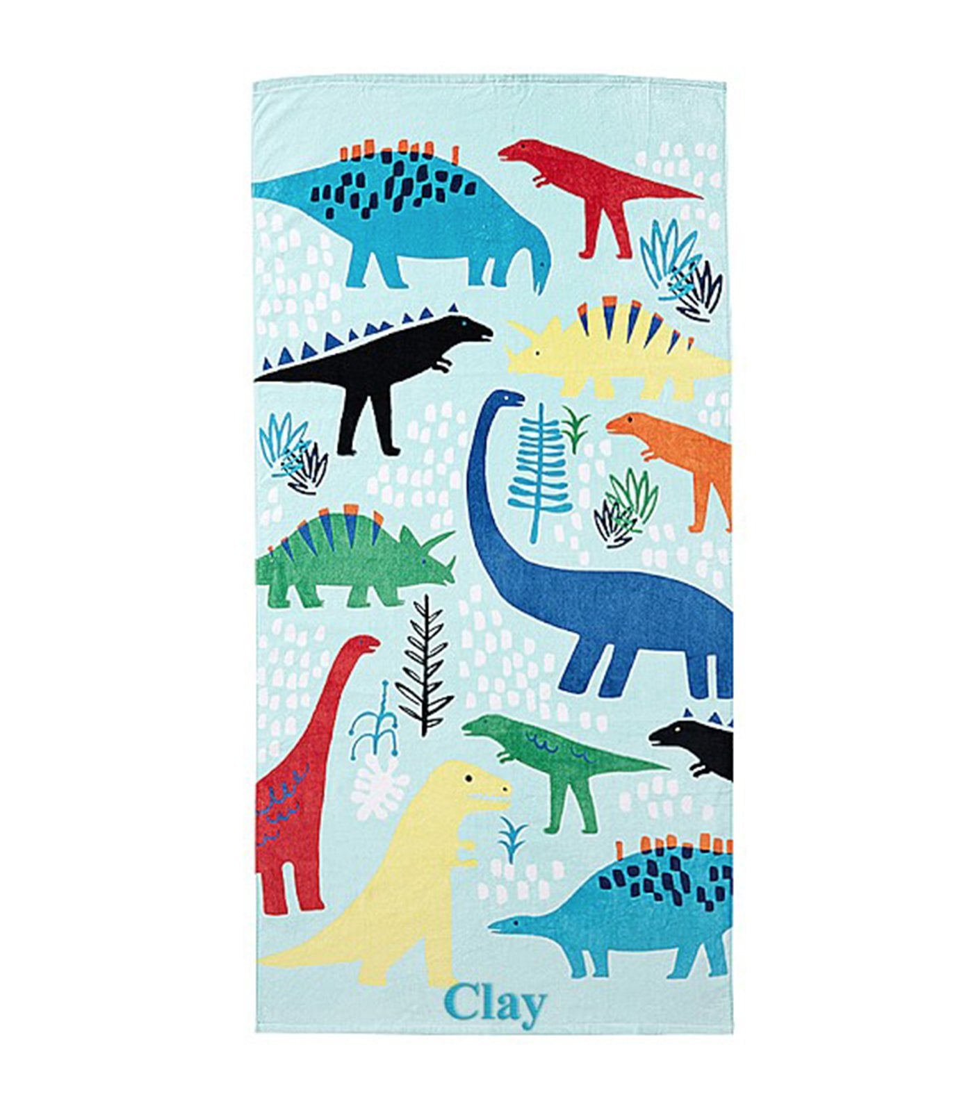 pottery barn kids dinosaur kid beach towel
