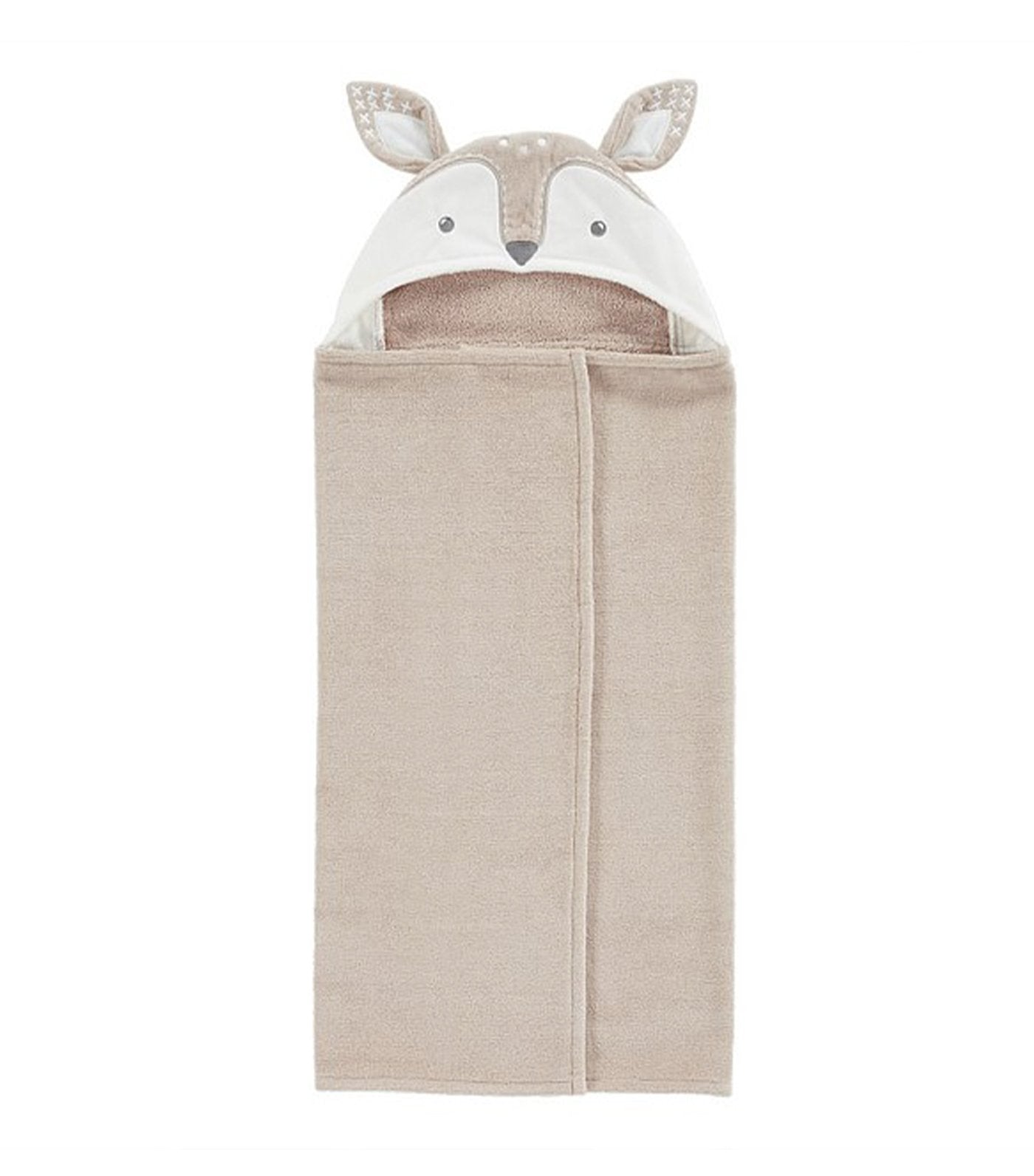 pottery barn kids taupe fawn baby hooded towel 