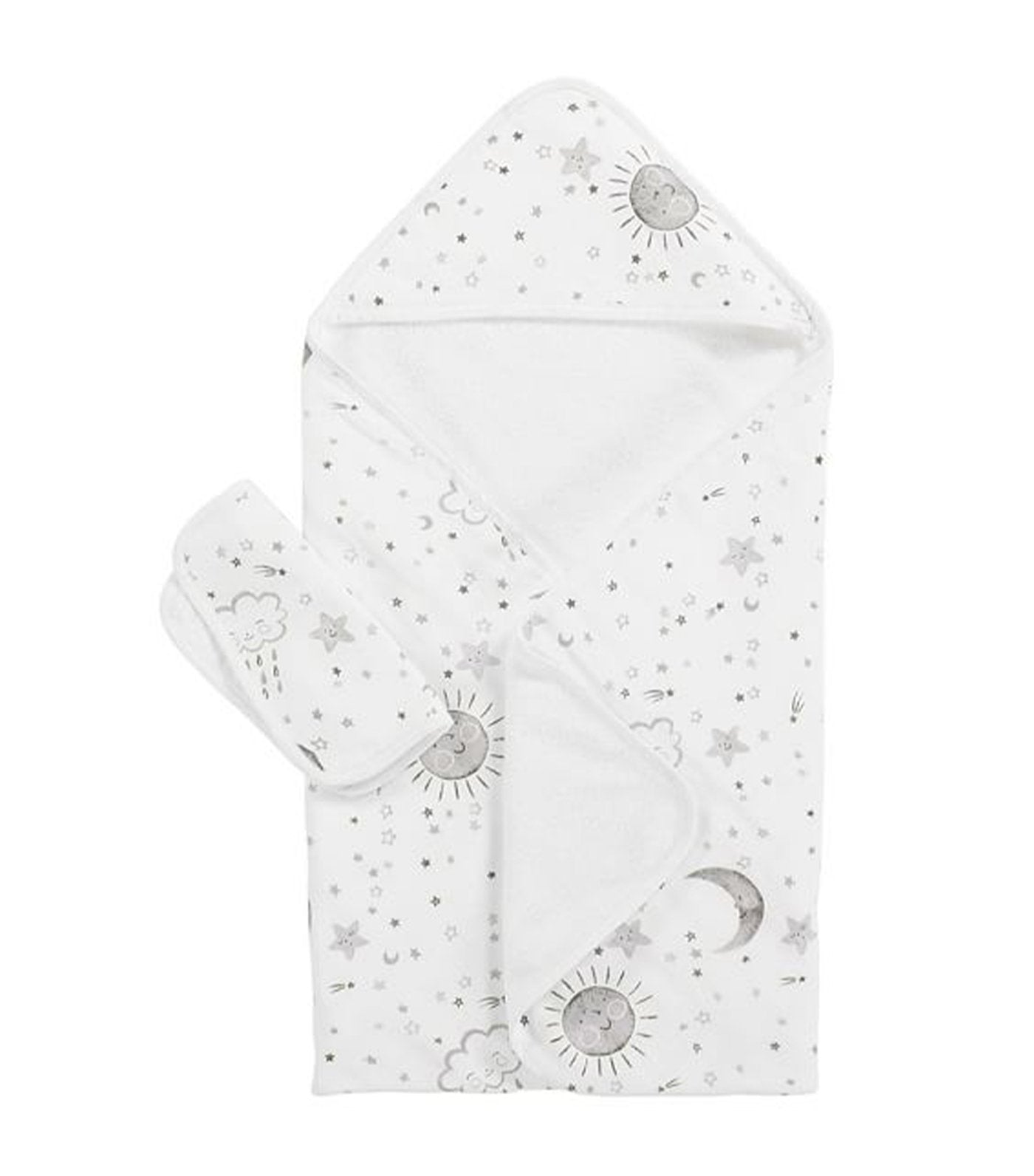 pottery barn kids skye muslin baby hooded towel and washcloth set