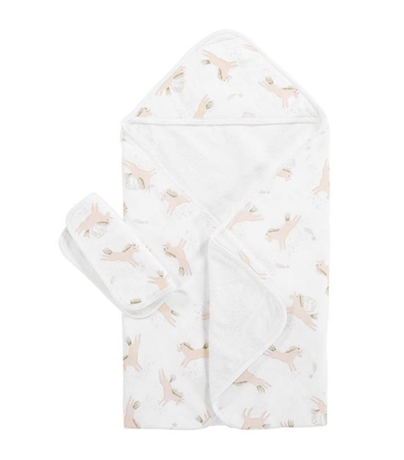 pottery barn kids mila muslin baby hooded towel and washcloth set