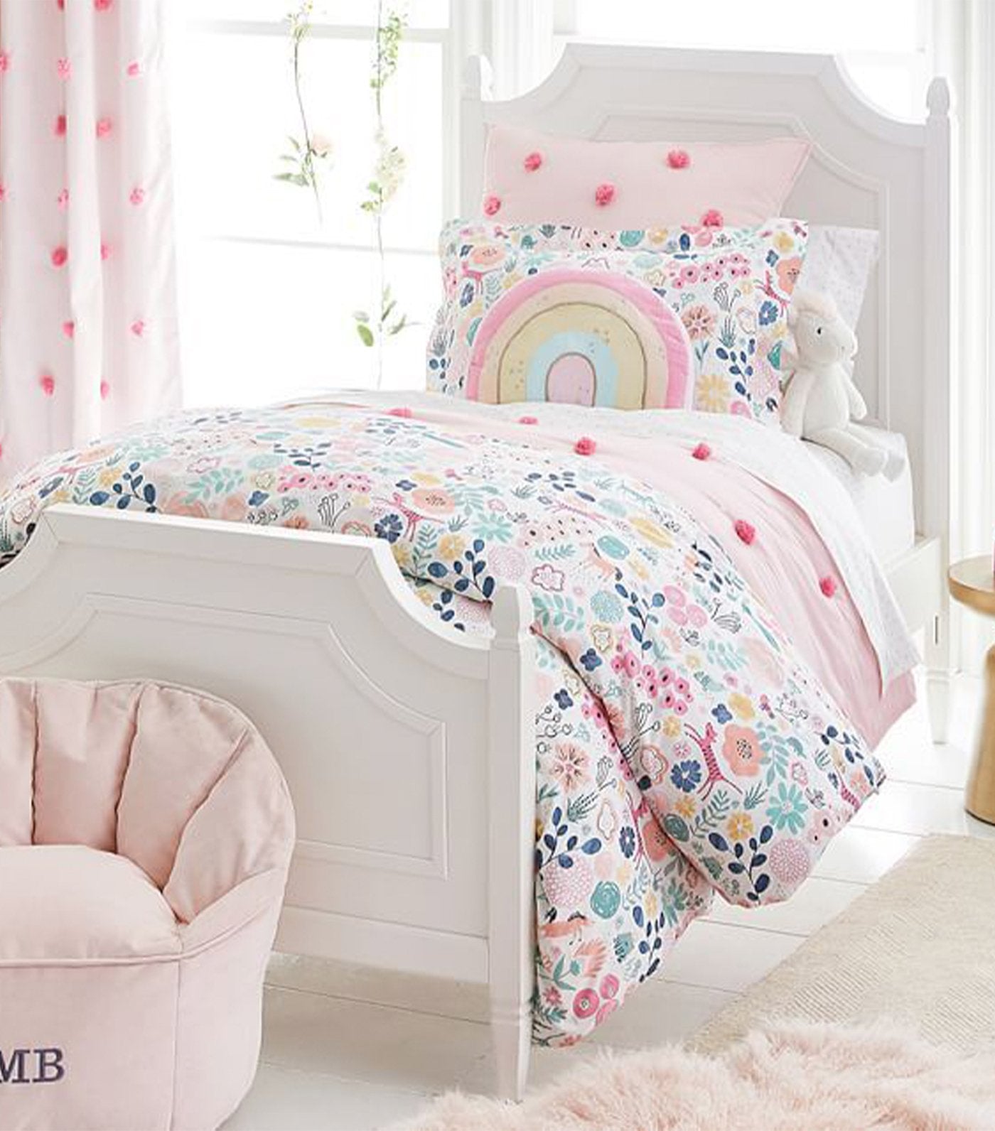 pottery barn kids organic sasha's garden duvet cover
