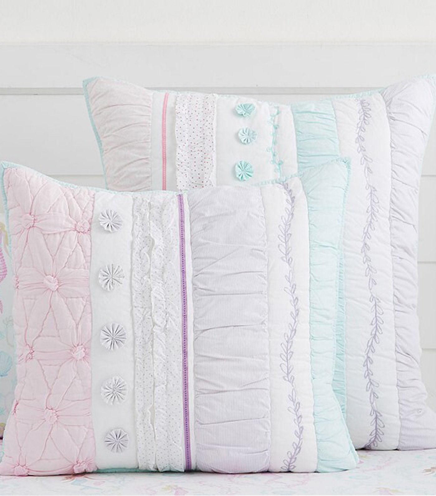 pottery barn kids bailey ruffle reversible pillow sham