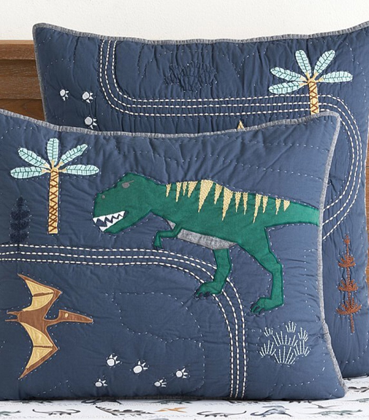 pottery barn kids jurassic pillow sham