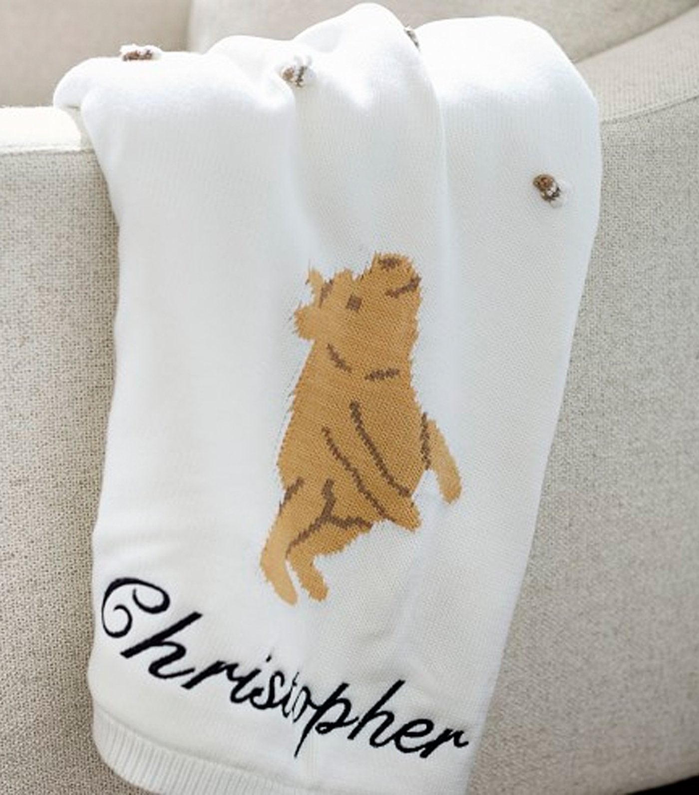 pottery barn kids disney winnie the pooh heirloom baby blanket