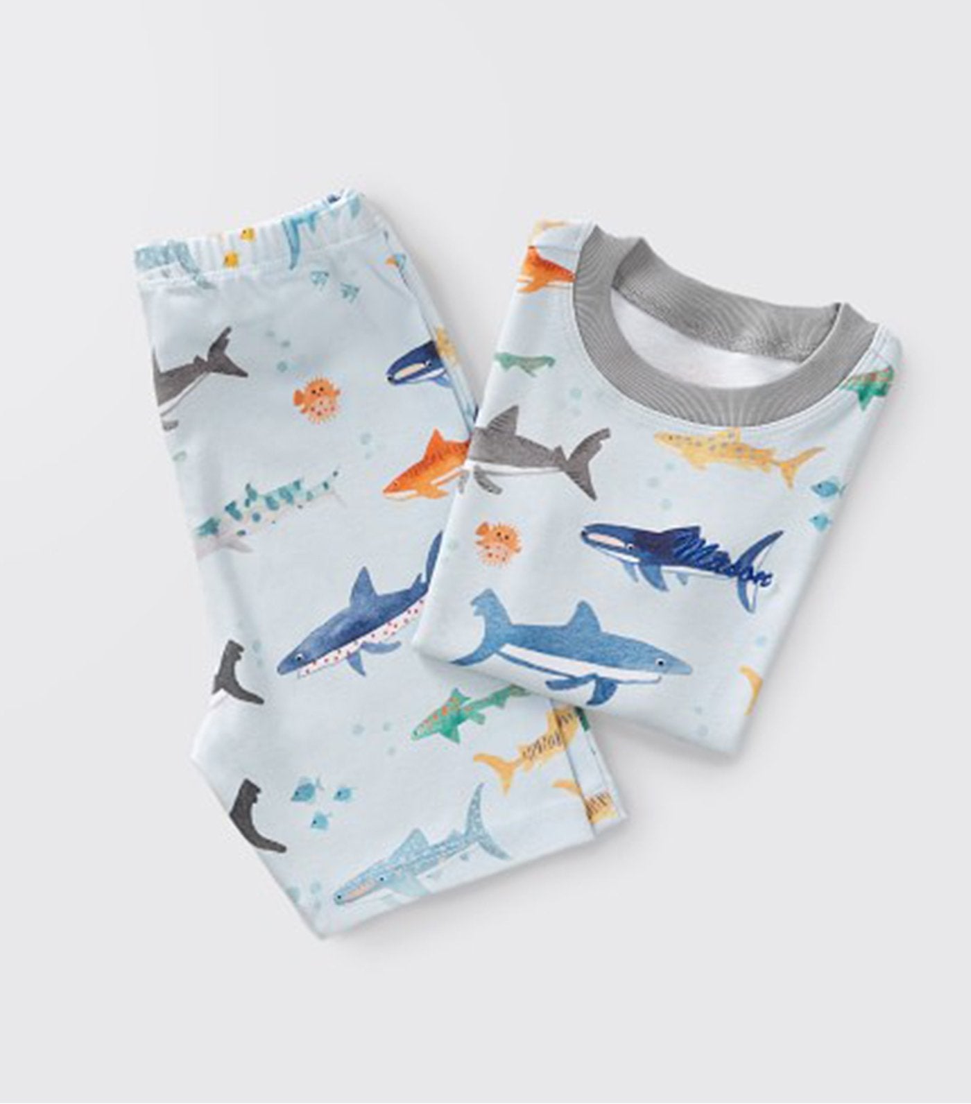 Shark Party Organic Short Sleeve Pajama Set