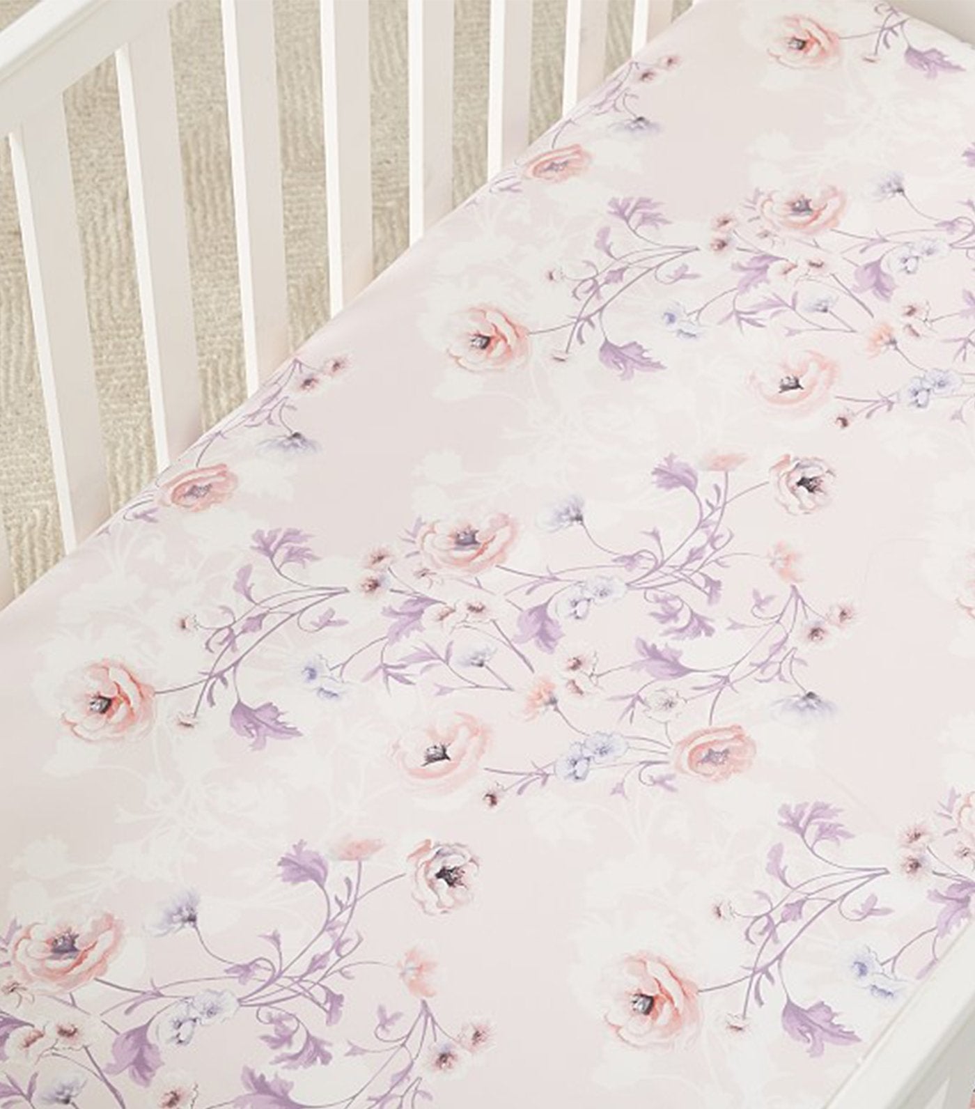 Monique Lhuillier Floral Organic Crib Fitted Sheet