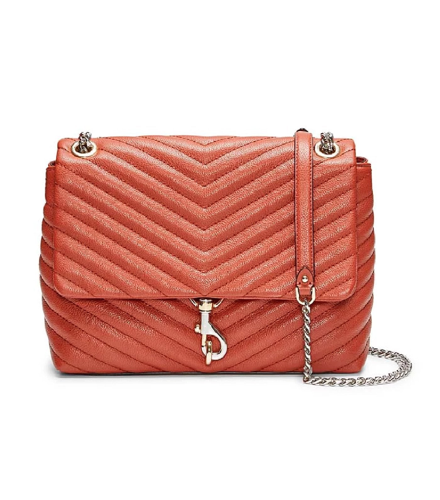 rebecca minkoff edie flap shoulder bag acorn