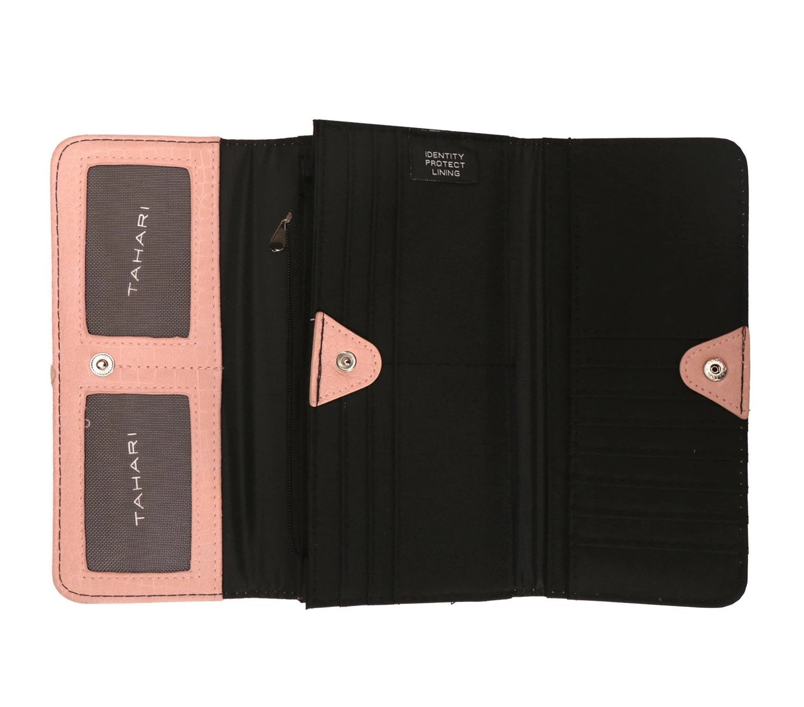 t tahari full bloom wallet clutch pink