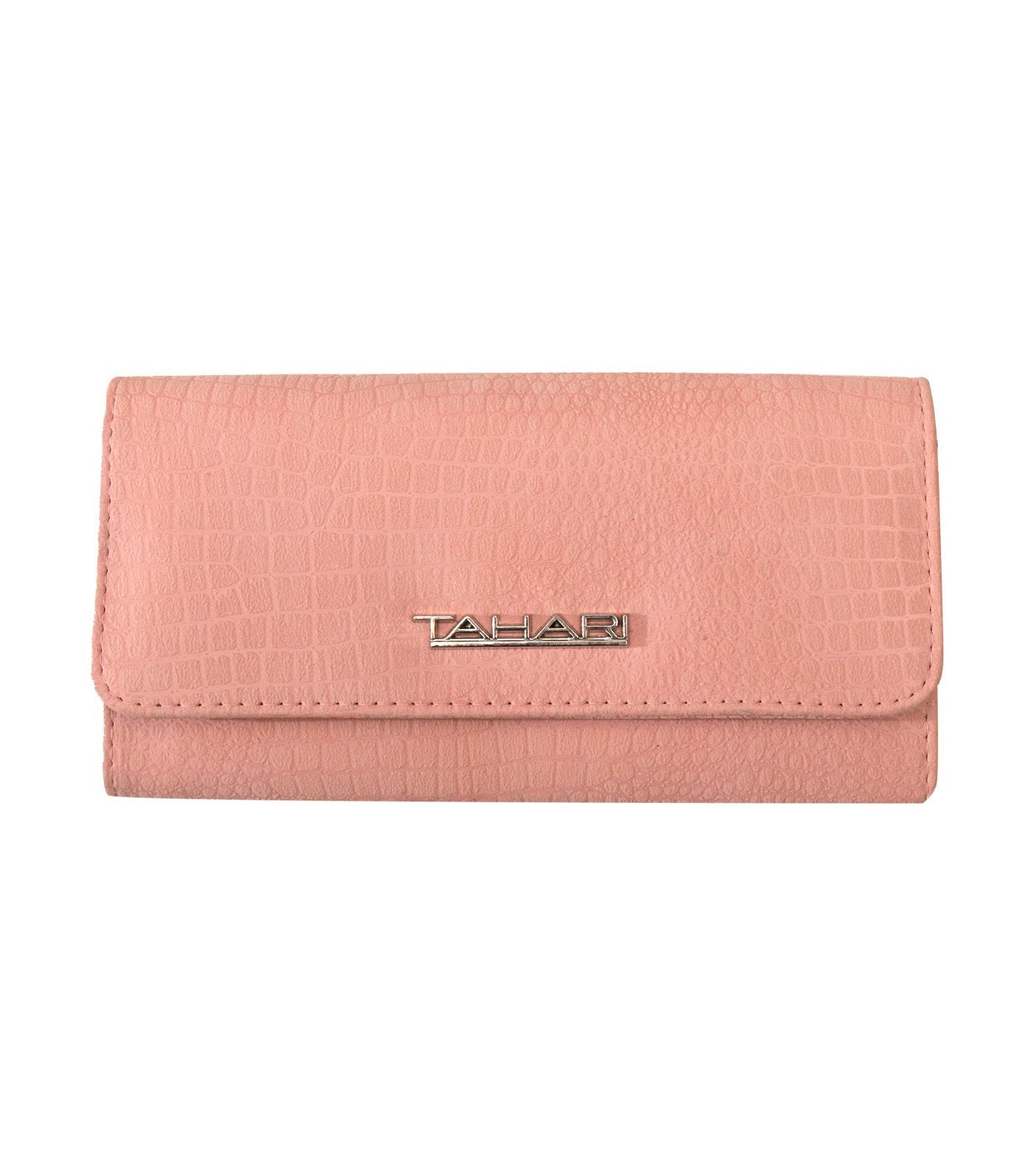 t tahari full bloom wallet clutch pink