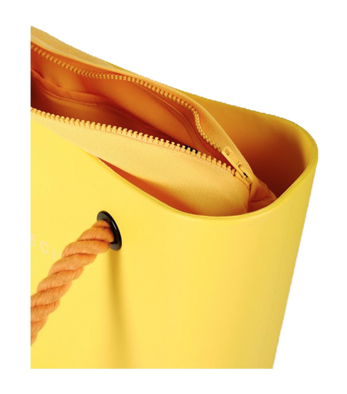 viajecito classic monochrome beach tote bag yellow