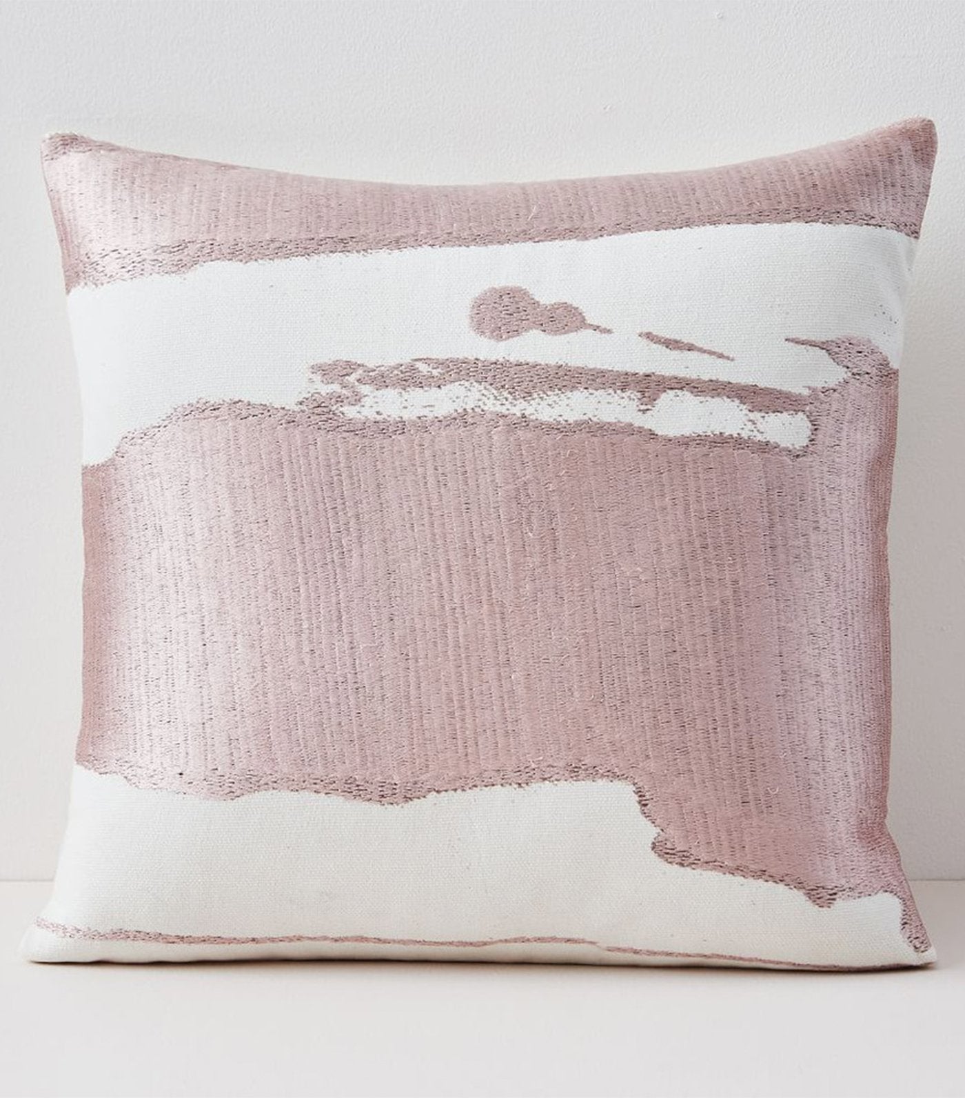 west elm Ink Abstract Cushion Cover - Adobe Rose