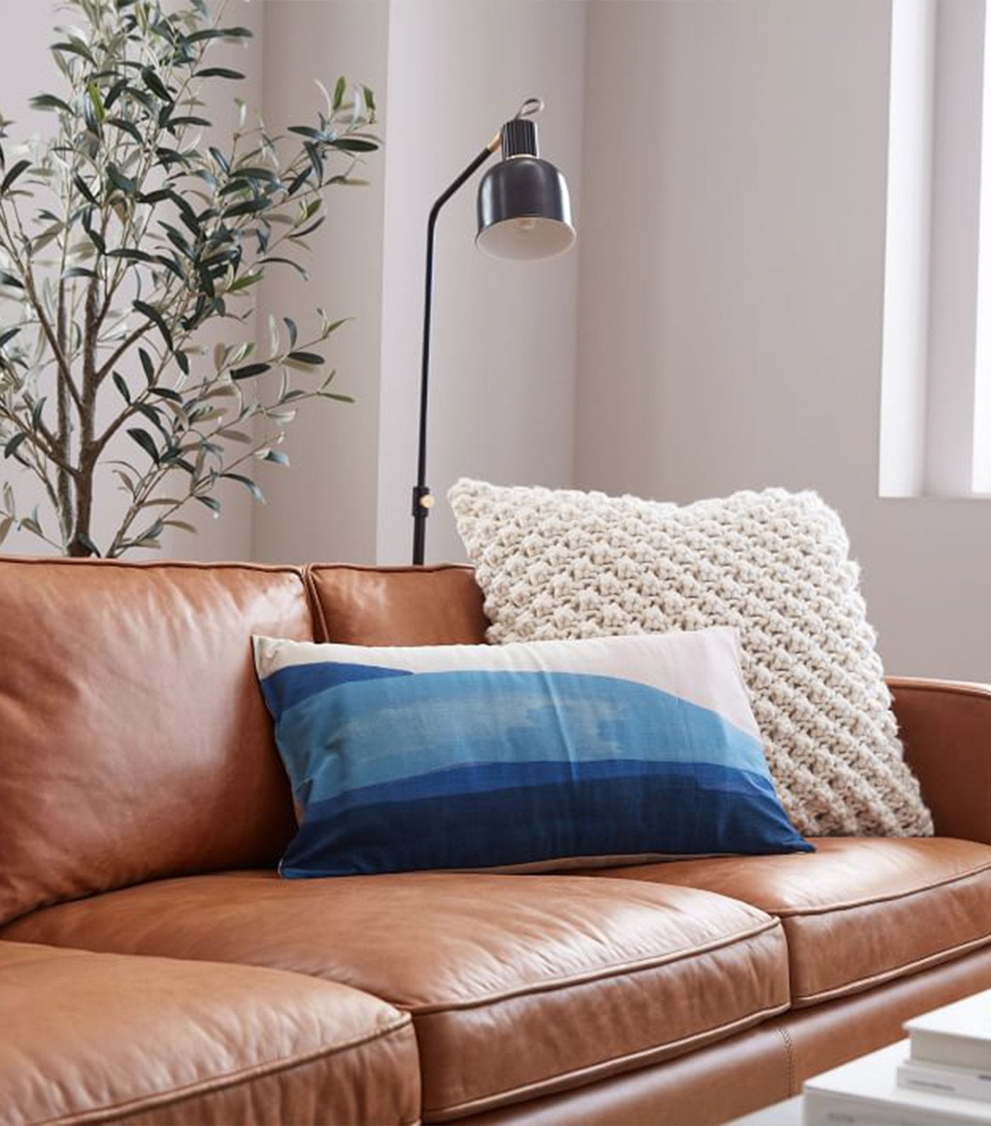 west elm bluebird painted canyon pillow cover 14x26
