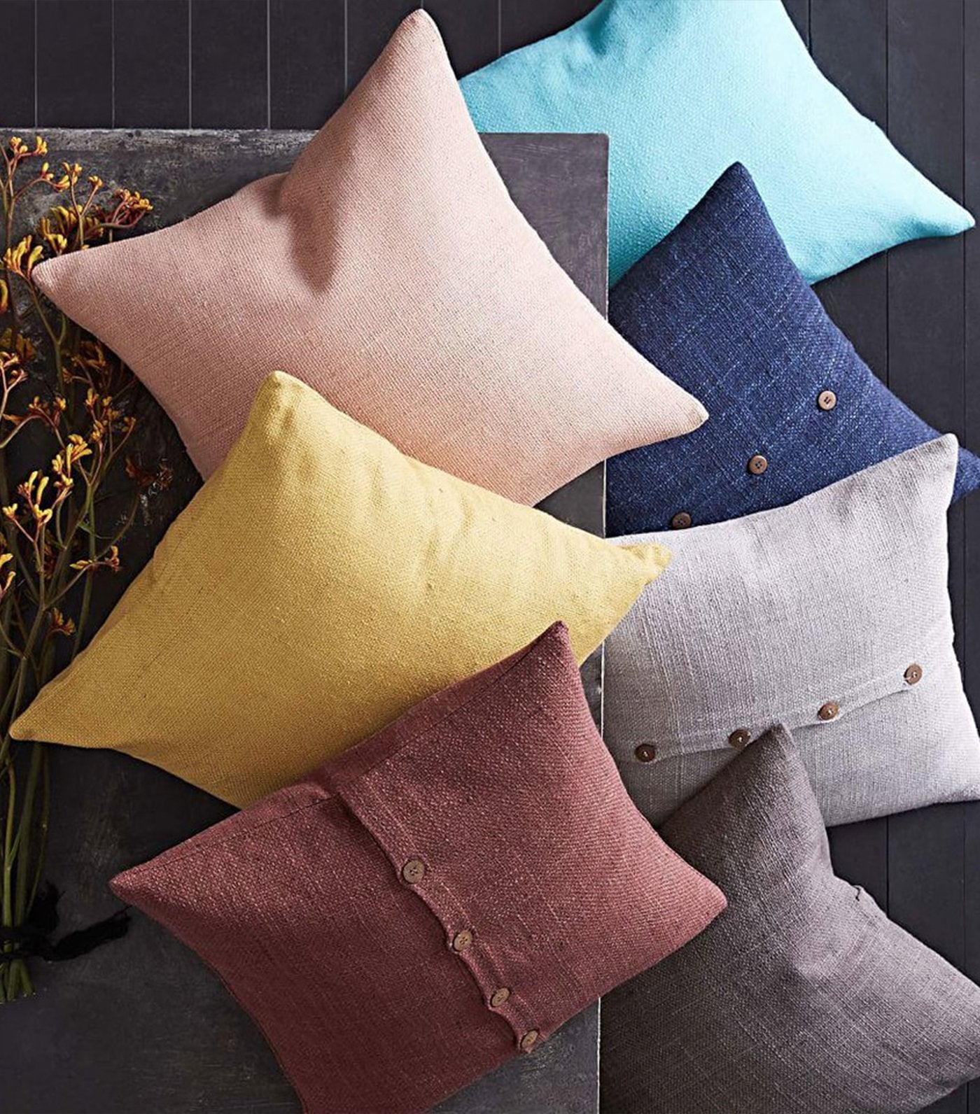 west elm Round Lush Velvet Cushion