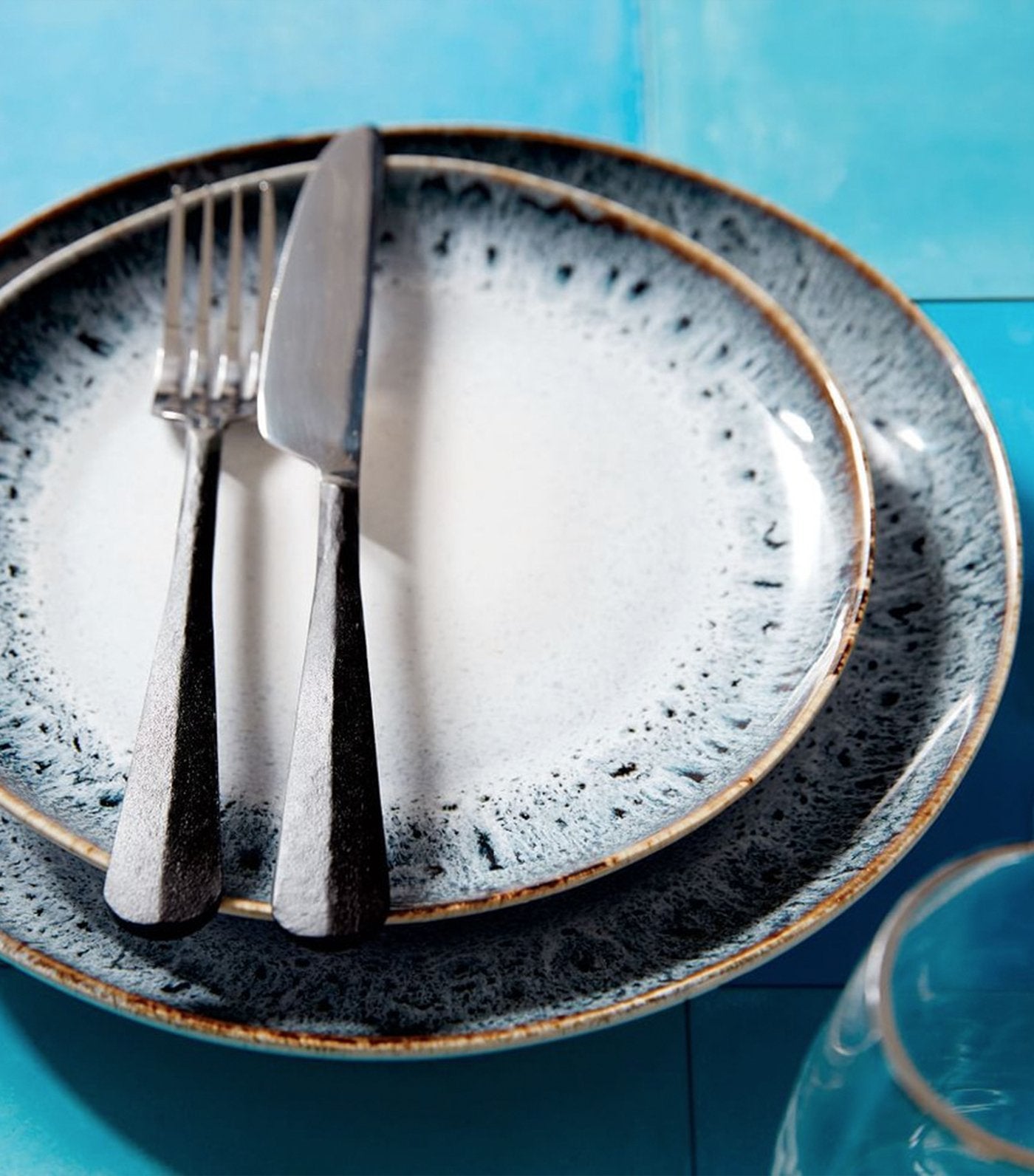 west elm Reactive Glaze Dinnerware Collection - Black/White