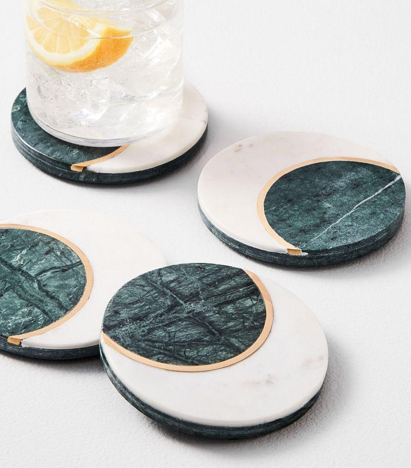 west elm Marble Moon Coaster Set of 4