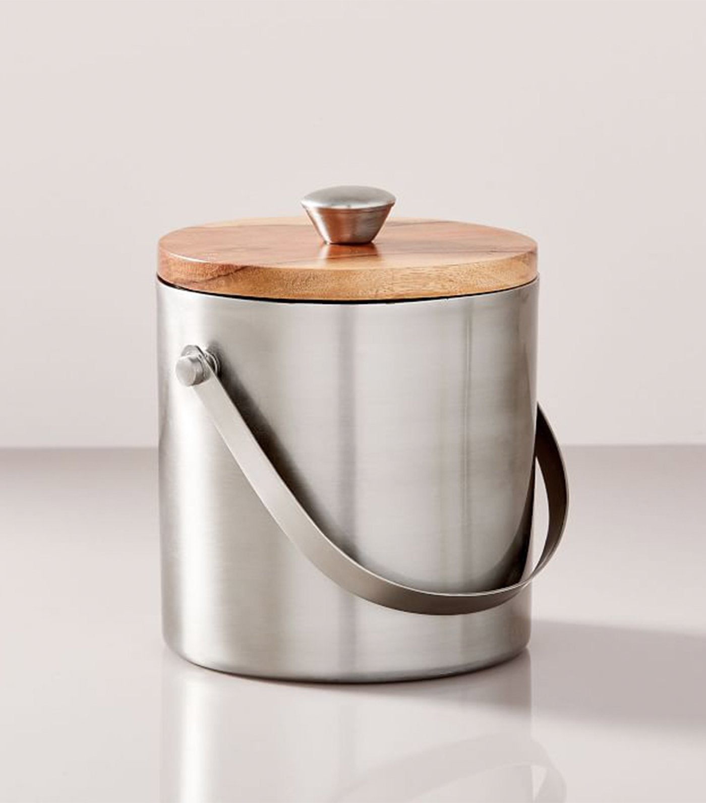 west elm ice bucket nickel + wood bareware collection