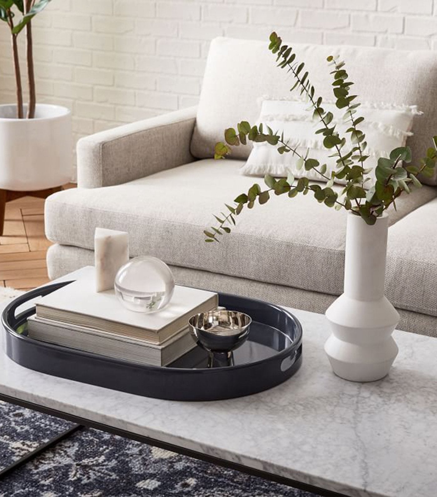 west elm slate curva lacquer large pill tray collection